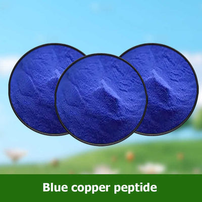 สารประกอบเครื่องสําอาง CAS 49557-75-7 Blue Copper Peptides  Powder