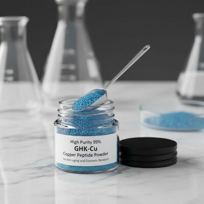 ผงเปปไทด์ทองแดง GHK-Cu ความบริสุทธิ์สูง 99% สำหรับการวิจัยต่อต้านริ้วรอยและเครื่องสำอาง