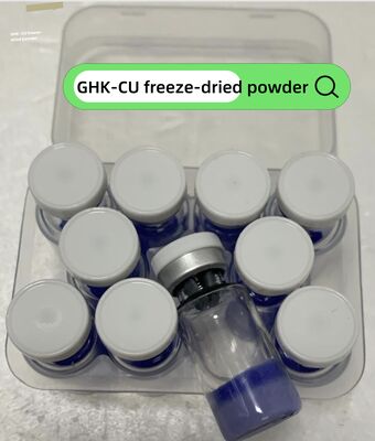 ขนาดความบริสุทธิ์สูง GHK-Cu Copper Peptide Powder สําหรับยาแก้ไขการแก่ตัวและผิวหนัง