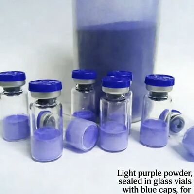 กล่องเพพติดทองแดง GHK-Cu ที่ได้รับการผสมผสาน Lyophilized Premium 100mg สําหรับการวิจัยเครื่องสําอางที่ป้องกันการแก่