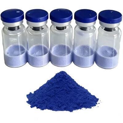 GHK-Cu เปปไทด์ทองแดงแบบไลโอฟิไลซ์ที่เสถียร 50 มก. 100 มก. ขวด ความบริสุทธิ์ ≥99% สำหรับงานวิจัยในห้องปฏิบัติการด้านสกินแคร์