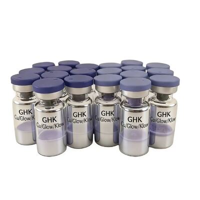 การวิจัย GHK-Cu Copper Peptide Vials Lyophilized 100mg สําหรับเพปติดเครื่องสําอาง