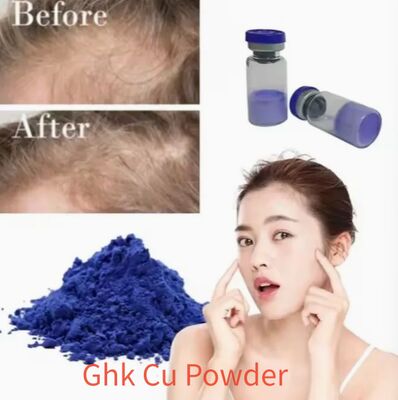 GHK Cu Copper Tripeptide Powder ส่งเสริมการผลิตคอลลาเจน ลดริ้วรอย ปรับปรุงความยืดหยุ่นของผิวเพื่อการฟื้นฟูผิว