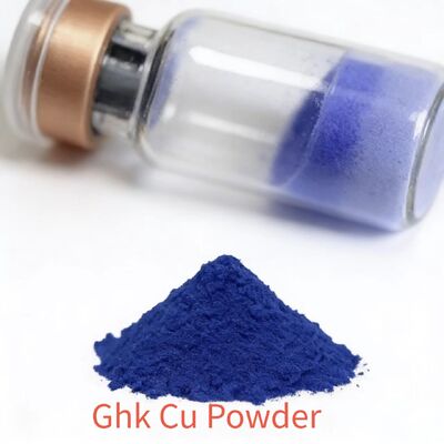 ผงเปปไทด์ทองแดง GHK-Cu ความบริสุทธิ์ ≥99% สำหรับการผลิตคอลลาเจนและการลดเลือนริ้วรอยในผลิตภัณฑ์ดูแลผิว