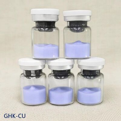 ผงเปปไทด์ทองแดง GHK-Cu ความบริสุทธิ์สูงสำหรับสูตรเครื่องสำอาง ส่วนผสมบำรุงผิว Copper Tripeptide-1 ผงสีฟ้าที่เสถียร ความบริสุทธิ์ ≥99%