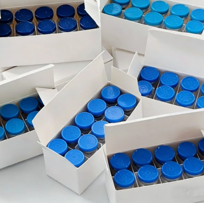 ขนาดความบริสุทธิ์สูง GHK-Cu ถัง Lyophilized Vials 50mg 100mg Copper Peptide สําหรับการวิจัยเครื่องสําอาง