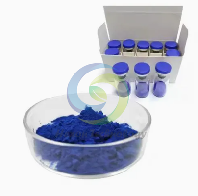 ขนาดการวิจัย GHK-Cu กระปุกเพ็ปติดแห้งแข็ง 50mg 100mg สําหรับการพัฒนาเครื่องสําอาง