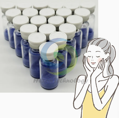 ขนาดการวิจัย GHK-Cu กระปุกเพ็ปติดแห้งแข็ง 50mg 100mg สําหรับการพัฒนาเครื่องสําอาง