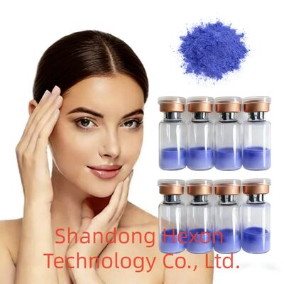 ผงเปปไทด์ Copper Tripeptide 1 ความบริสุทธิ์สูง CAS 49557-75-7 วัตถุดิบเปปไทด์ทองแดงสำหรับผลิตภัณฑ์บำรุงผิวและสูตรต่อต้านริ้วรอย