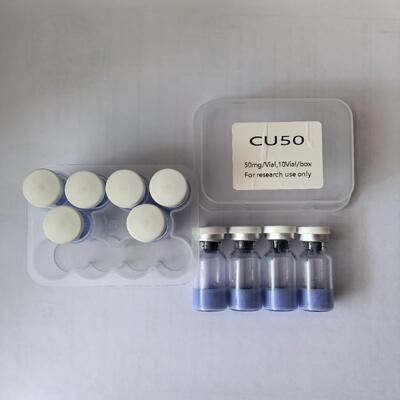 ขนาดความบริสุทธิ์สูง Copper Tripeptide 1 Copper Peptide Powder สําหรับการนําไปใช้ในเครื่องสําอาง Copper Tripeptide-1 วัสดุแท้ Blue Peptide Ingredient คุณภาพคง
