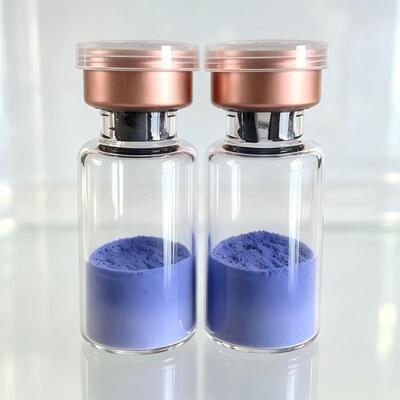สดใสสูง GHK-Cu Copper Peptide Powder Copper Tripeptide-1 สารประกอบเครื่องสําอาง Blue Peptide สําหรับการดูแลผิว คุณภาพการวิจัยคง