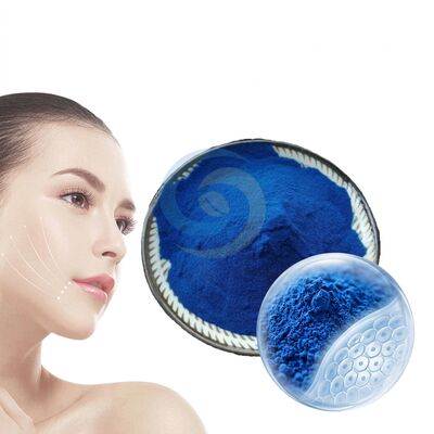 ขนาดความบริสุทธิ์สูง Copper Tripeptide 1 Copper Peptide Powder สําหรับยาแก้ไขการแก่ตัวและผิวหนัง
